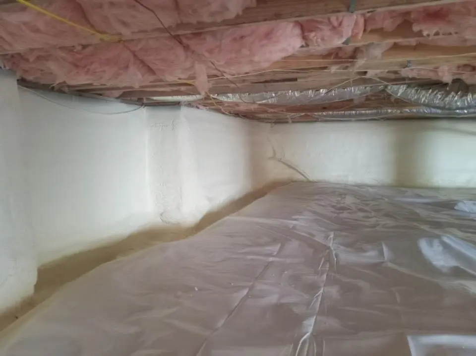 Crawl space encapsulation with closed-cell spray foam for Attic Insulation in Robertsdale